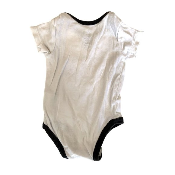 Air Jordan Baby INfant Size 6 9 Months White Gray Trim 1 pc bodysuit short sleev - Picture 2 of 2